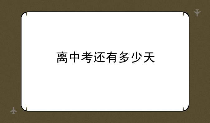 离中考还有多少天