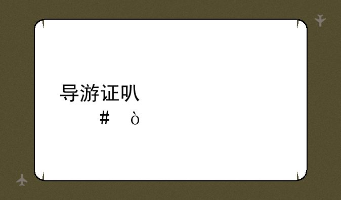 导游证可以自考么？