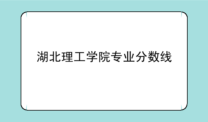 湖北理工学院专业分数线