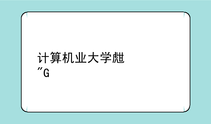计算机业大学生自我鉴定