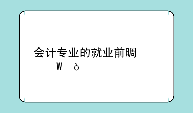 会计专业的就业前景如何？