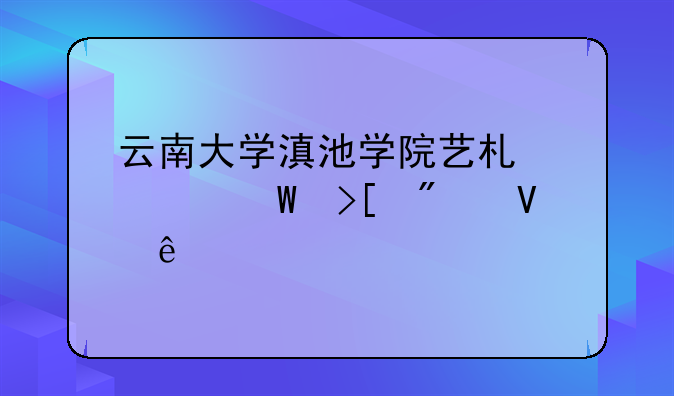 云南大学滇池学院艺术类录取分数线